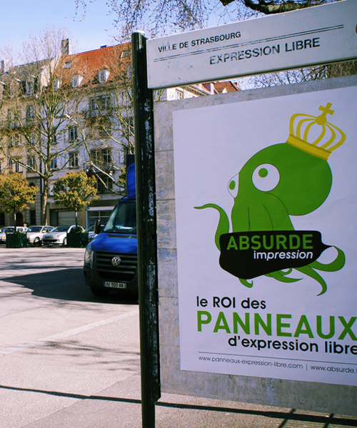 Panneau d'expression libre place d'austerlitz strasbourg